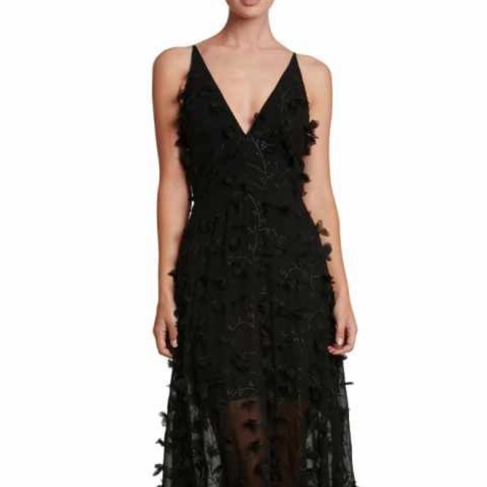 Like new Dress the Population black 3D gown